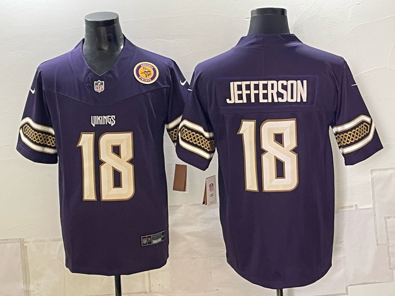 Men 2026 Minnesota Vikings #18 Jefferson purple Nike Limited NFL Jersey 0912006